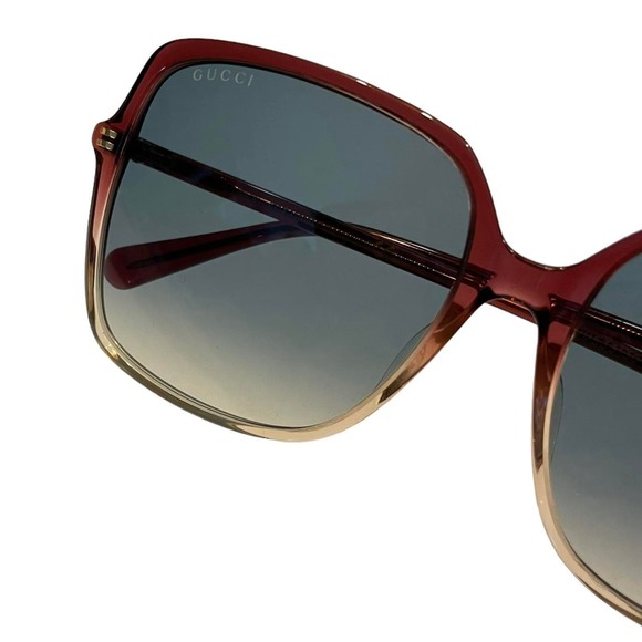 Authentic GUCCI Oversized Square GGO544SA Sunglasses Burgundy with velvet case main image 7